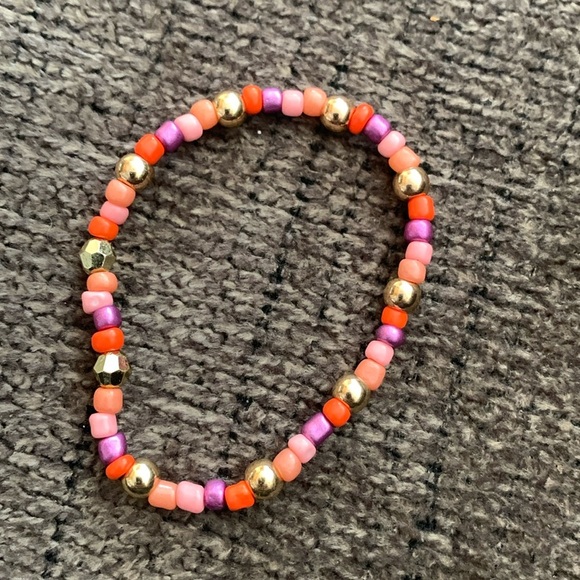 Homemade Stretch Beaded Bracelets, 7” Colorful beads, Set of 2 New Bracelets - Picture 3 of 4